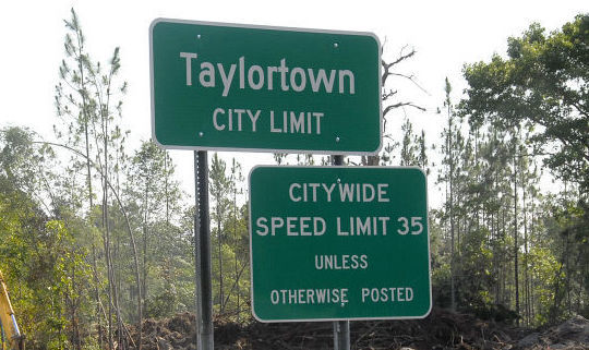 Taylortown City Limit